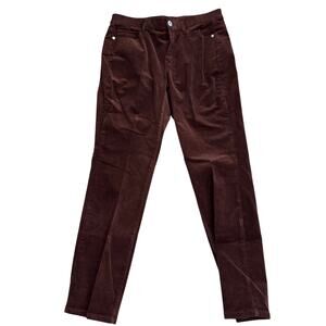 J. Jill Corduroy Pants Women's S Red Tapered Stretch Preppy Minimalist Chino